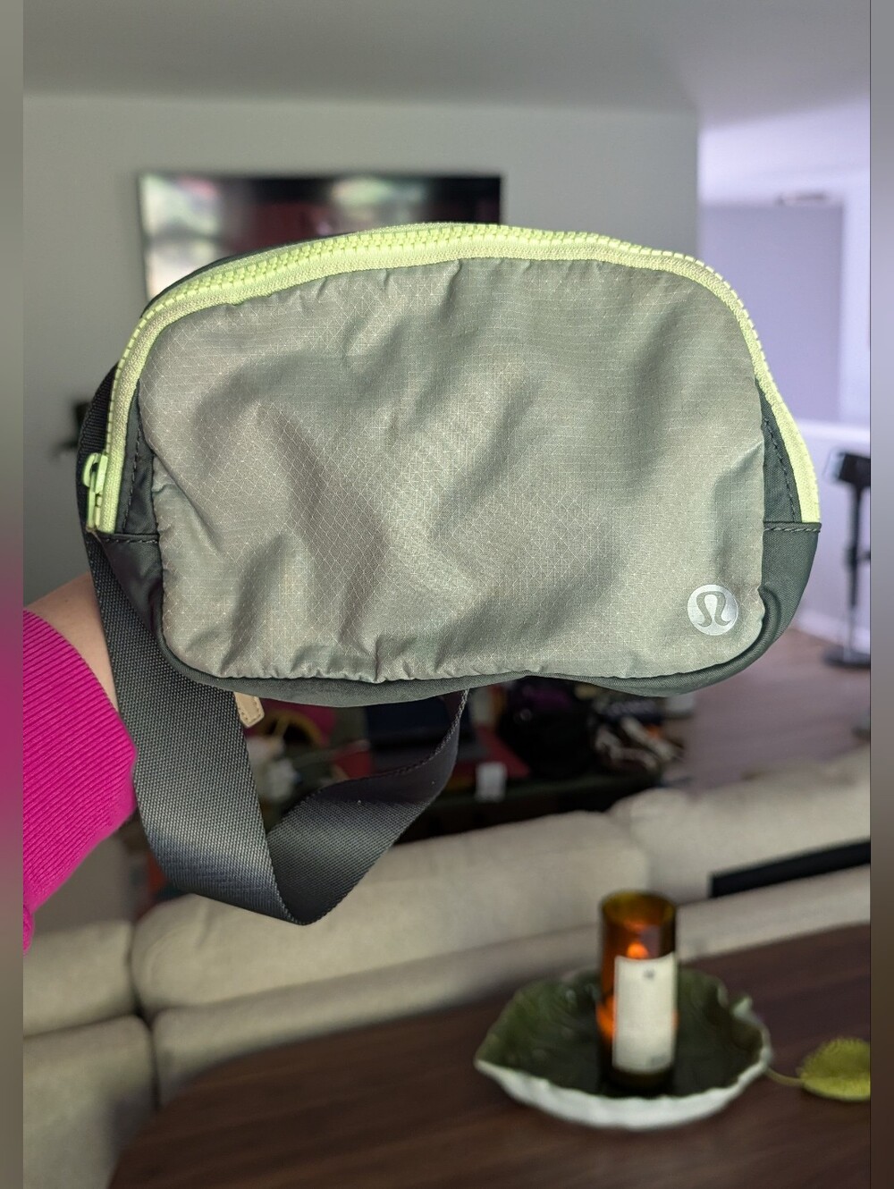 Lululemon Athletica Olive and Lime Bag